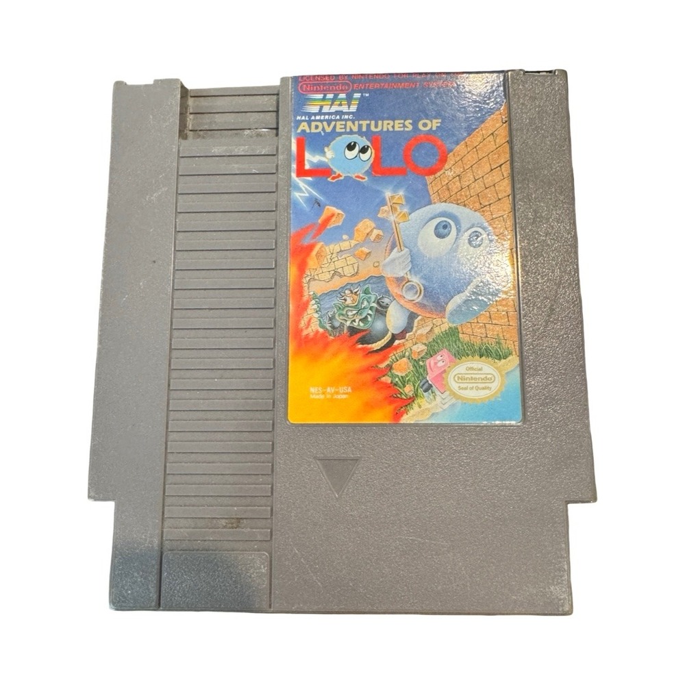 Adventures of Lolo Nintendo NES 1989 HAL America Puzzle Game Cartridge‎